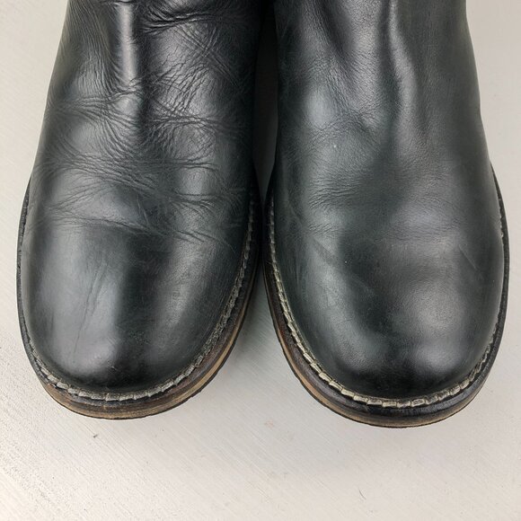 Red Tape Men's Size 11 Salisbury Buckle Black Leather Side Zip Ankle Biker Boots - Picture 5 of 13